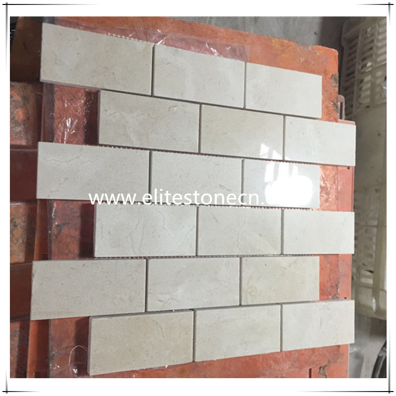 ES-A02 Crema Marfil 2x4 Grand Brick Subway Mosaic Tile Polished - Marble from Spain