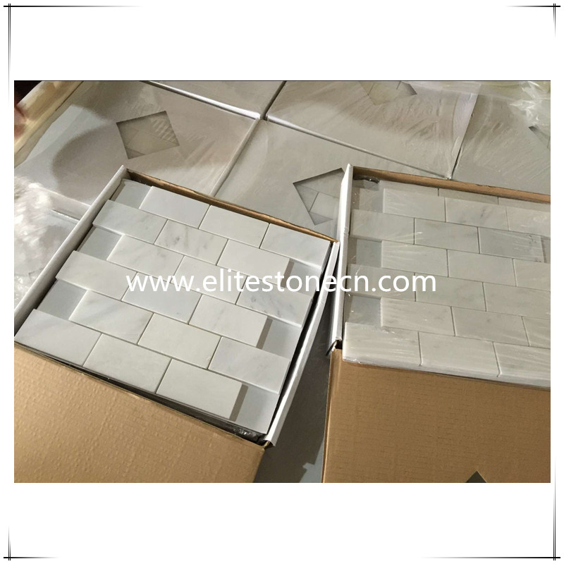 ES-O03 Oriental White 2x4 Grand Brick Subway Mosaic Tile 
