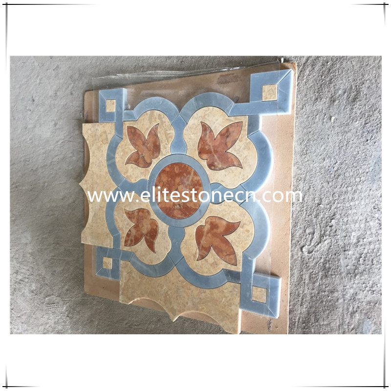 ES-W17 Beige Marble Mosaic  Yellow Marble Mosaic  Gold Marble Mosaic