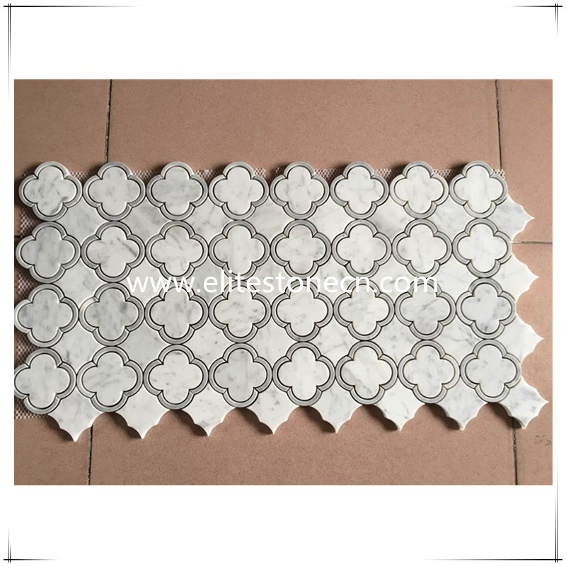 ES-W19 Christmas promotion carrara white flower marble mosaic