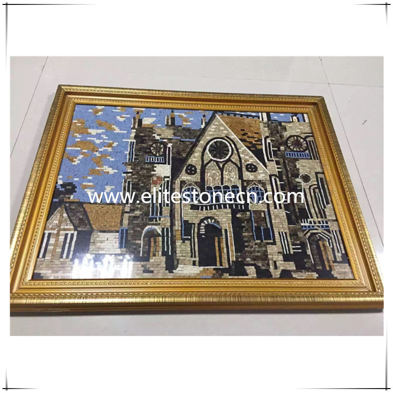 Hot selling square marble mosaic wall art murals