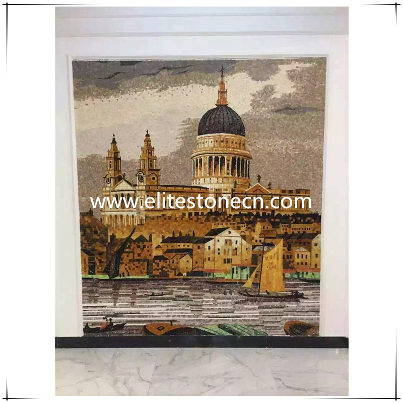 Design hot sale wall marble tile mosaic mural