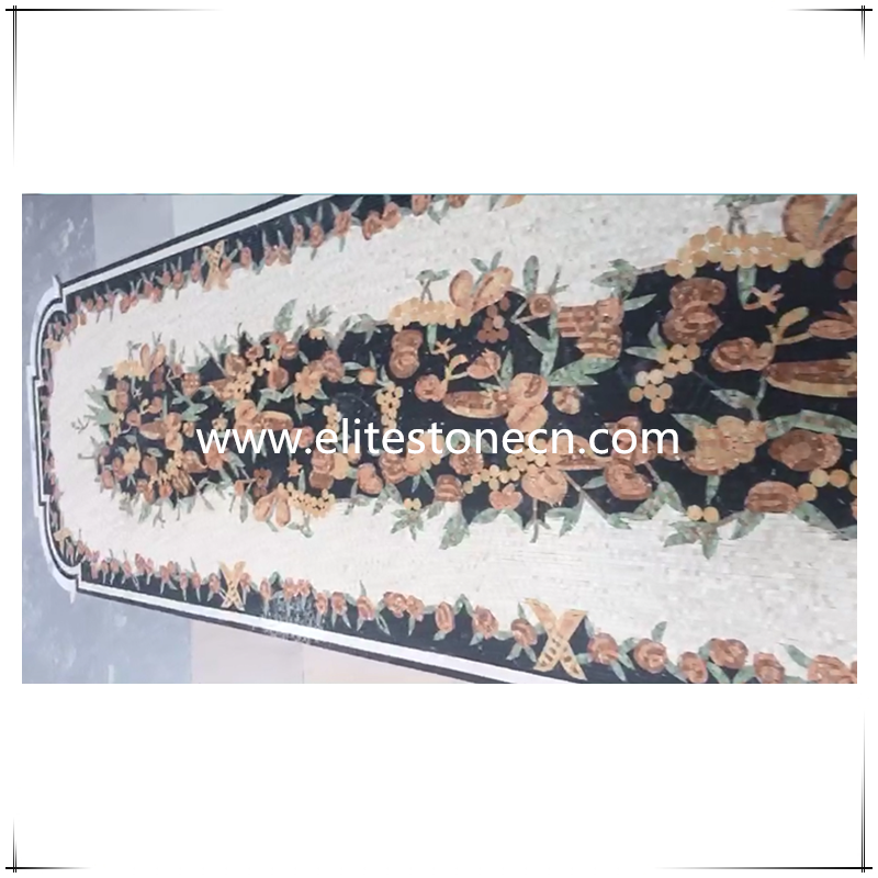 Floral Design Mosaic Marble