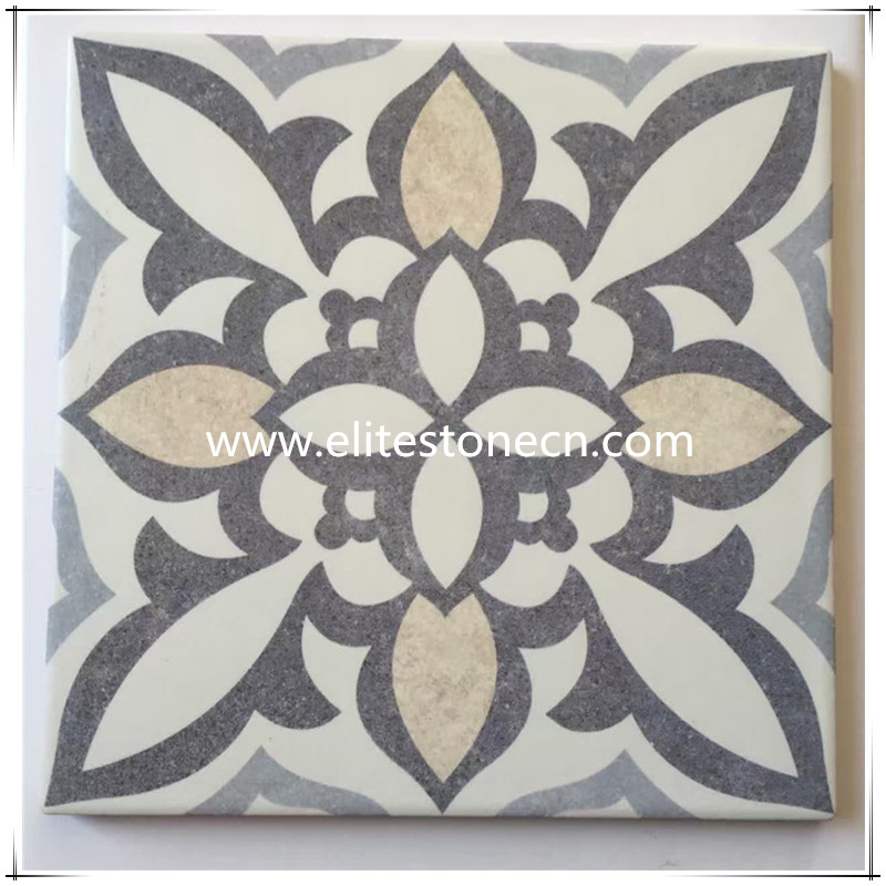 ES-E10 Encaustic Cement Tile Zebra Terrazzo