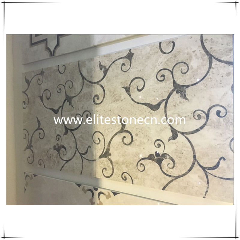 ES-J17 Wholesale Water Jet Marble Pattern Flooring with Manufacturer Direct Price Marble Tile