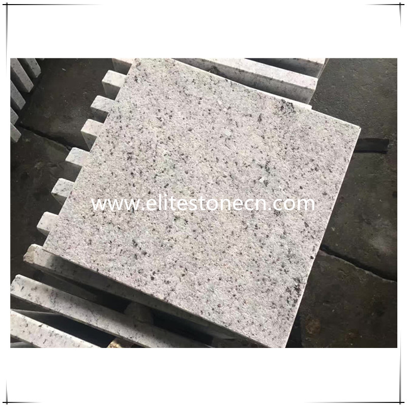 ES-G01 White Kashmir White Sandblasted 12x12 Granite Tile