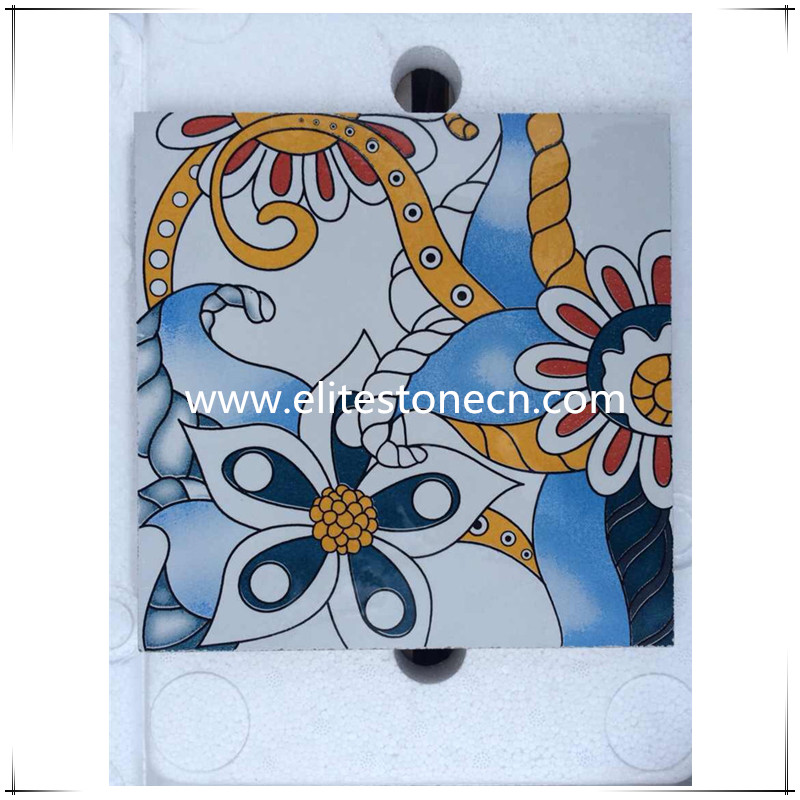 ES-E44 bathroom flower decoration ceramic tiles 