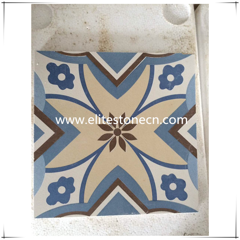 ES-E39 20x20 handmade Spanish design Cement Floor Tile Encaustic Tile