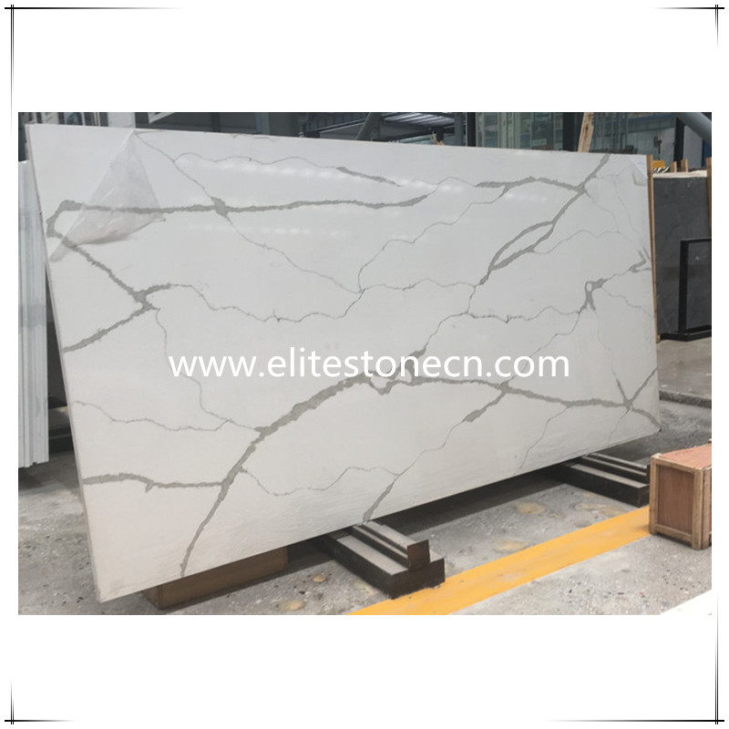 ES-Q01 Wholesale artifical quartz stone slab calacatta white quartz slabs