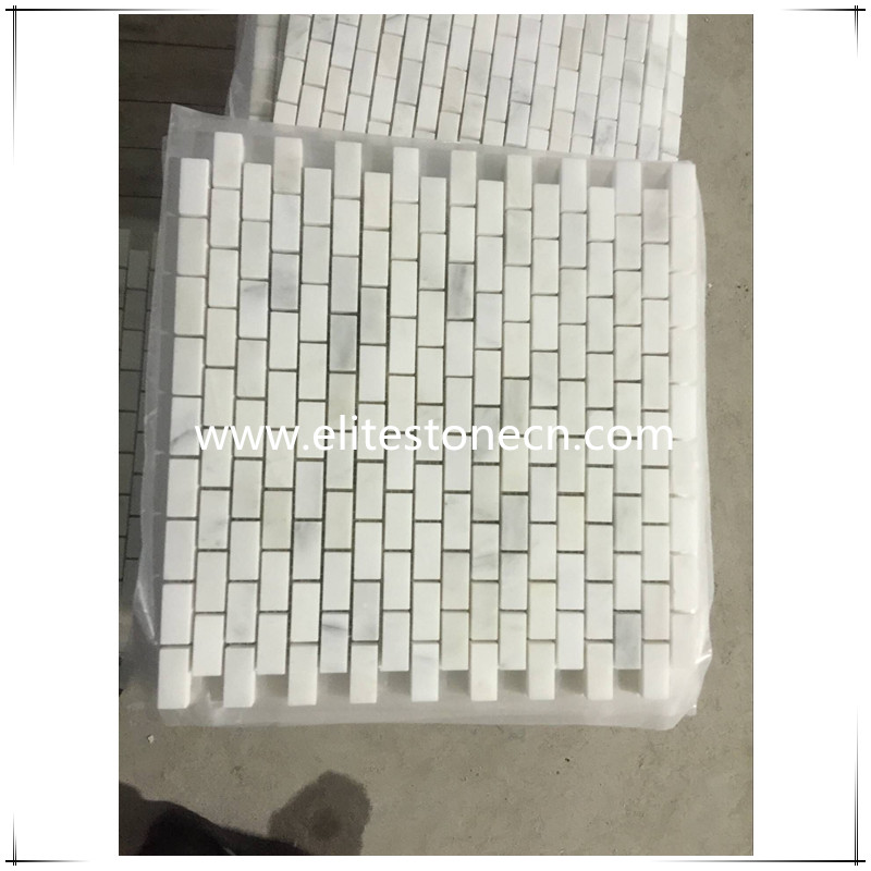 ES-O10 China Supplier Oriental White Brick Marble Mosaic for sale