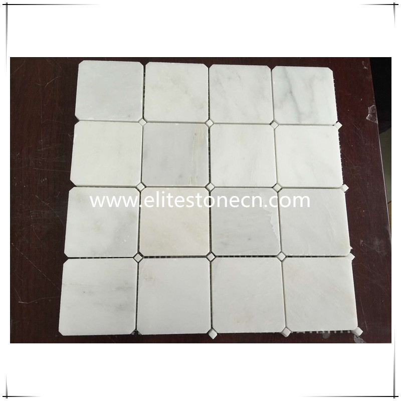 ES-O12 oriental white marble mosaic for floor decoraton