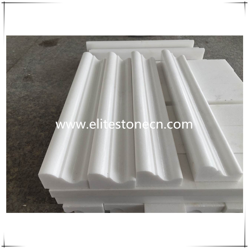 ES-B02 Thassos White 2x12 Chair Rail Crown Molding - Marble from Greece