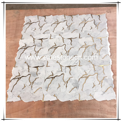 ES-W211 New Design Brass Marble Mosaic with Factory Price