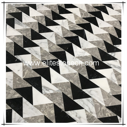 ES-N11 Factory price wall and floor bathroom marble mosaic tiles triangle mosaic