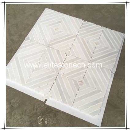 ES-W233 New design white kitchen backsplash mosaic marble tile for luxury wall decoration