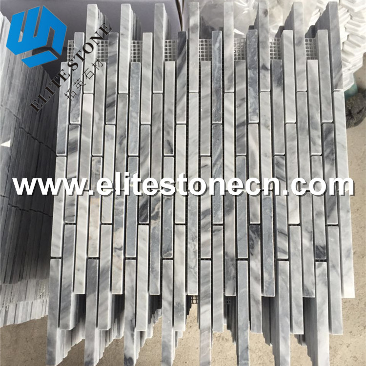 ES-R04 strip italy grey bardiglio marble mosaic