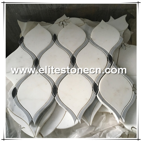 ES-W145 Lantern shape thassos white marble mosaic