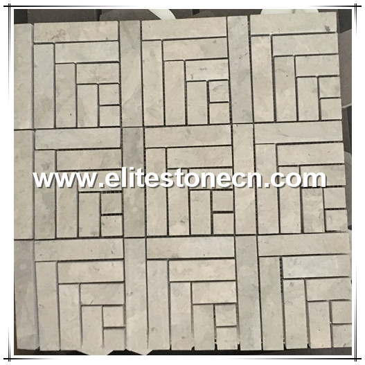 ES-R15 Grey Water Jet type Marble Mosaic For kitchen backsplash