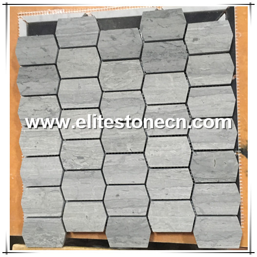 ES-R13 Modern Design Home Decoration Wall Tile Hexagon Marble Grey Mosaic