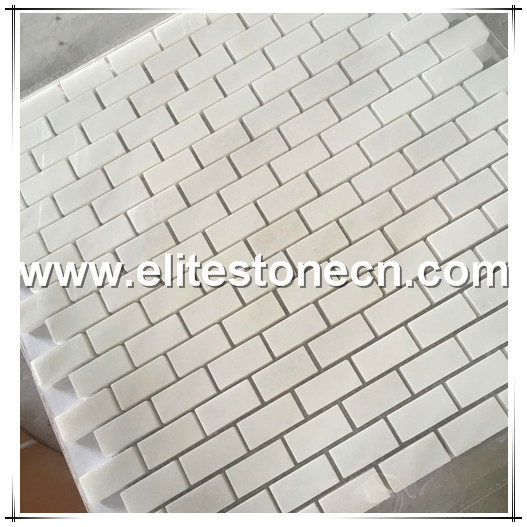 ES-T11 Greek marble white Thassos mosaic brick wall tiles