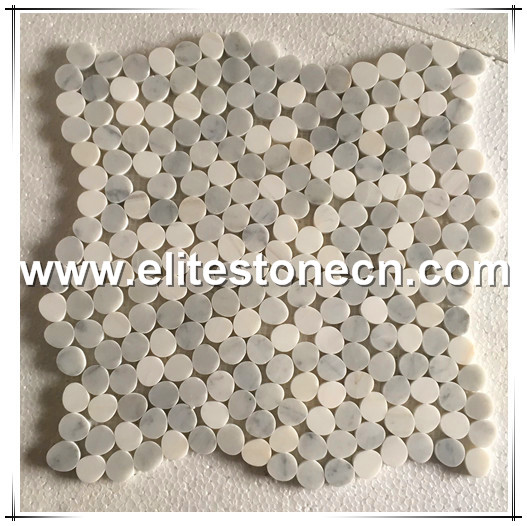 ES-R18 China cheap best price stone gray pebble mosaic for sale