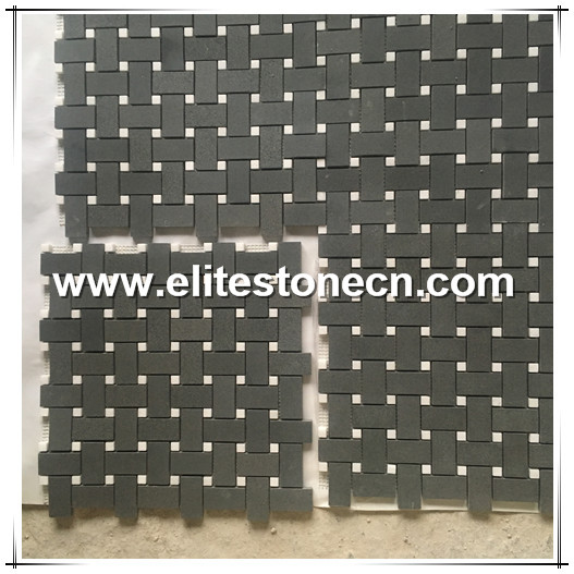 ES-R26 Fantasy Hainan Gray 1x2 Basketweave Basalt Mosaic Tile Price