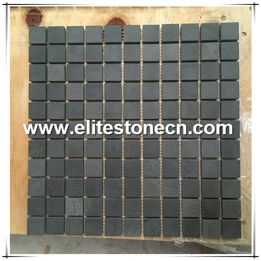ES-R25 Wholesale Black Marble Basalt Bathroom Black Wall Floor Tile