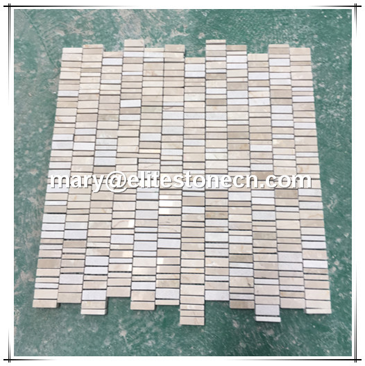 ES-A10 factory direct sale crema marfil beige marble mosaic tile