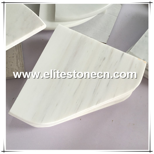 ES-F12 Bianco Dolomite White Marble Stone Bathroom Caddy Corner Shelf