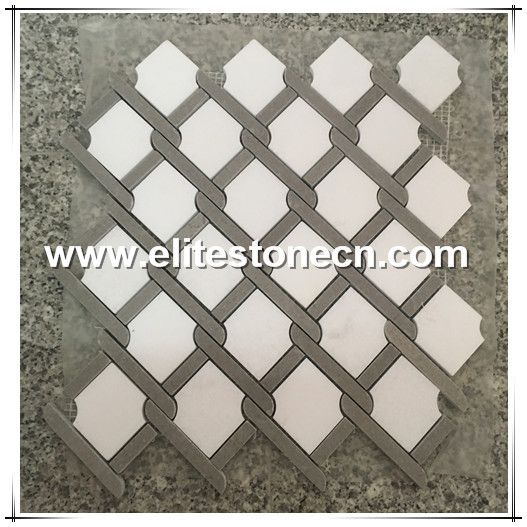 ES-T19 White thassos Material Marble mosaics decorative wall floor tile