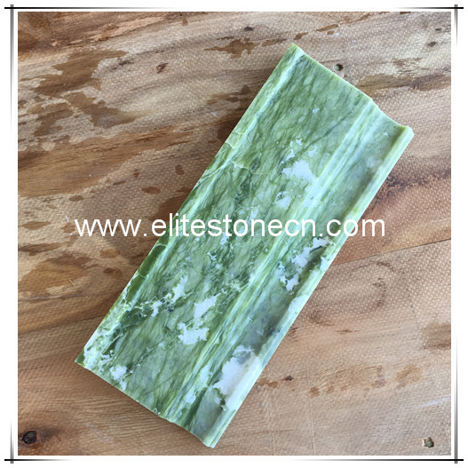 ES-B34 Green Marble 4x12 Polished Skirting Baseboard Molding