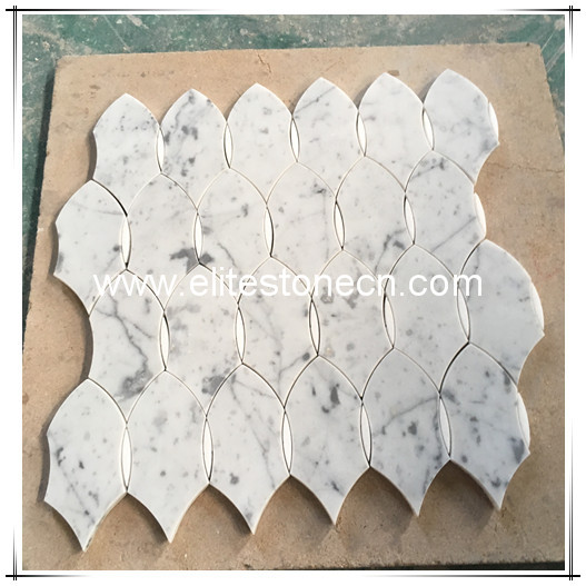 ES-C49 Bianco Carrara Mosaic White Marble Mosaic Chinese Marble Mosaic