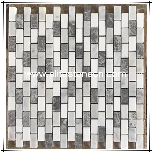 ES-R49 Hign quality interior wall decorative brick Italy Grey marble mosaic