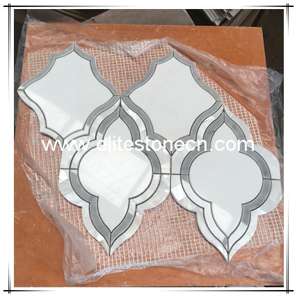 ES-T51 Arabeque Lantern Natural Stone Marble Mixed Shell Mosaic For Wall And Floor Decoration