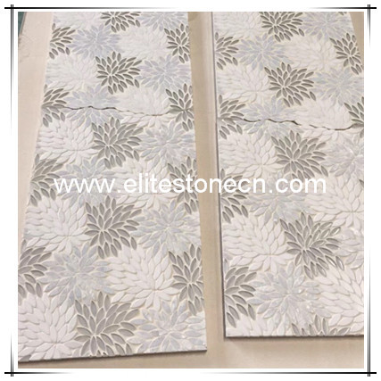 ES-W257 glass marble mosaic tiles kitchen backsplash