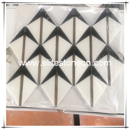 ES-W260 rhombus mosaic floor water jet mosaic tile kitchen backplash tile