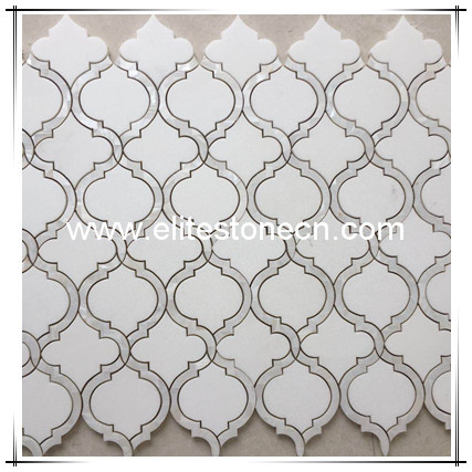 ES-W264 china supplier white marble arabesque mosaic tile