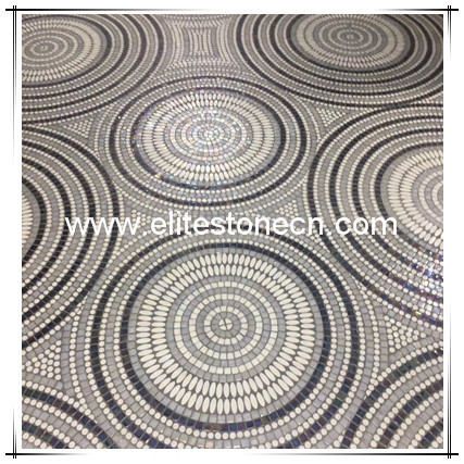 ES-L04 round floor ceramic mosaic tile medallion waterjet medallion