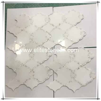 ES-W270 White Stone Mosaics for kitchen and bathroom backsplash
