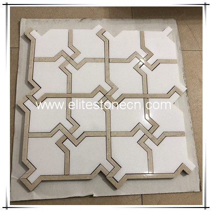 ES-W450 Waterjet stone mosaic kitchen wall tile mosaic tile waterjet
