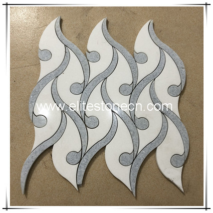 ES-W460 Polished Blue Natural Marble Wall Mosaic for Bathroom