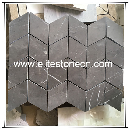 ES-R76 chevron marble mosaic tile italy marble grey tile
