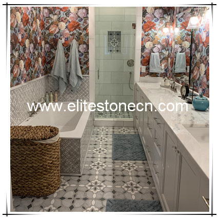 ES-W180   flower marble mosaic for kitchen backsplash With the Best Quality