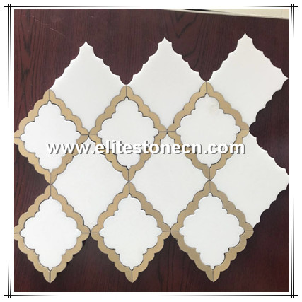 ES-W286 Hot Sale waterjet stone Indoor kitchen bathroom decorative Marble Mosaic