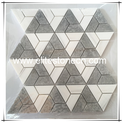 ES-W325 Interior Wall Decorative Hexagon Polished Marble Mosaic tile