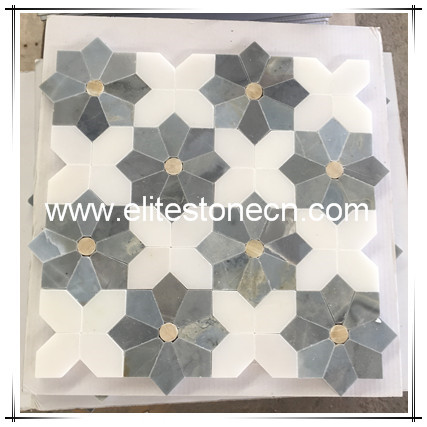 ES-W328 low price white flower decoration wall tile mosaic