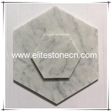 ES-C73 Hexagon white Carrara marble mosaic tile for kitchen