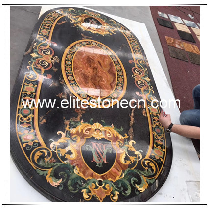 ES-J21 Factory Supply Customized Hotel Marble Waterjet Medallion