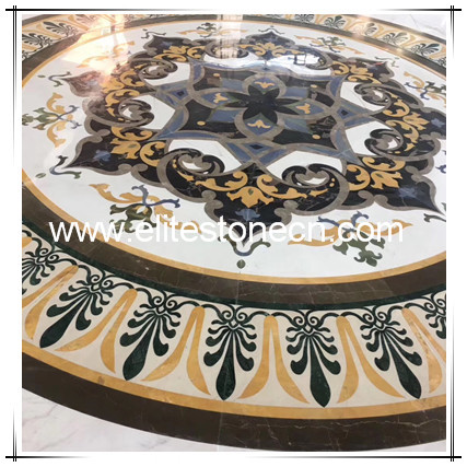 ES-J19 Chinese supplier home entrance flooring decorative water jet marble floor medallion designs