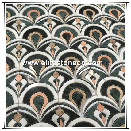 ES-W322 Best Sale fan shape of Mosaic wall Floor Marble Tiles
